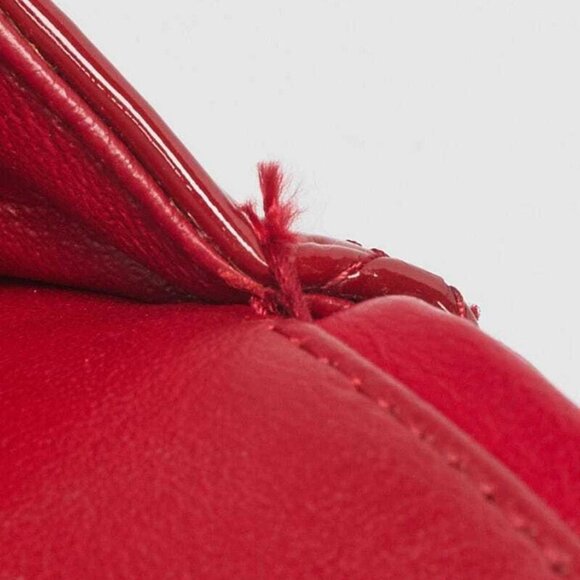Chanel Red Quilted Patent Leather Classic Maxi Double Flap Bag - Picture 5 of 10